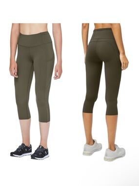 LULULEMON Fast and Free High Rise Pocket Crop Leggings 19” 10